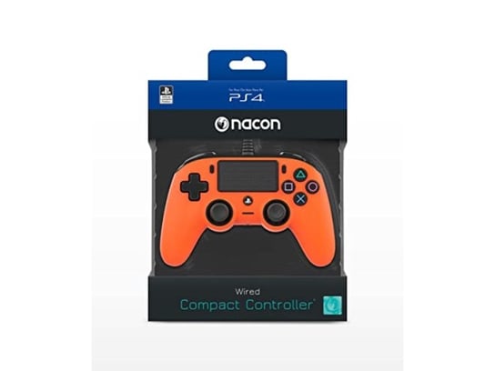 Oficjalny Przewodowy Kompaktowy Kontroler Nacon Ps4 – Pomarańczowy The Game Bakers