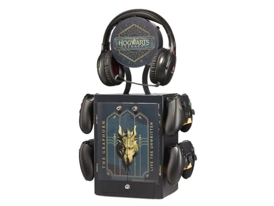 Oficjalny uchwyt na kontroler i stojak na słuchawki Numskull Hogwarts Legacy Gaming Locker na PS5, Xbox Series X|S i Nintendo Switch The Game Bakers