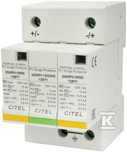 Ogranicznik przepięć typ 1+2 (BC) 12,5kA 2p+GDS50PV-1000G/12KT1 Inny producent
