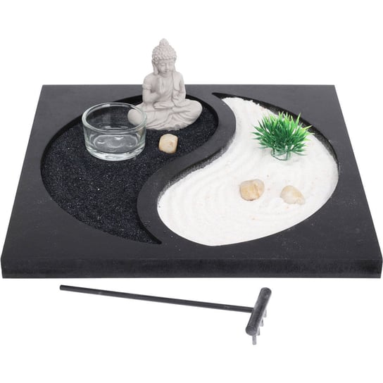 Ogród Zen Z Buddą, Zestaw Do Relaksacji, 24 X 24 Cm Home Styling Collection