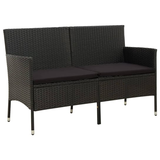 Ogrodowa sofa 3-osobowa czarna 134x56x84 cm Zakito Europe