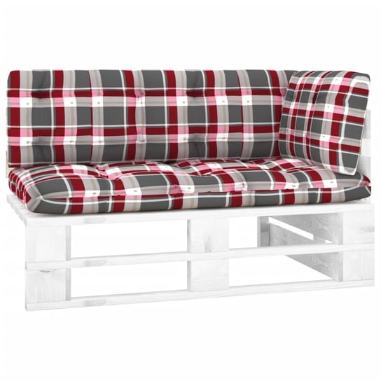 Ogrodowa sofa narożna z palet, biała, drewno sosnowe vidaXL