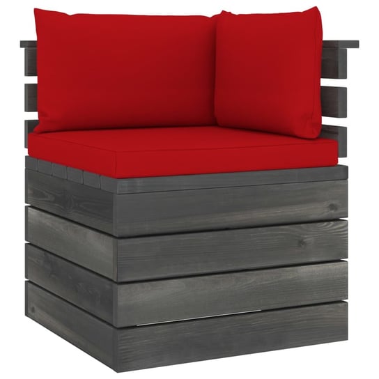 Ogrodowa sofa narożna z palet, z poduszkami, drewno sosnowe vidaXL