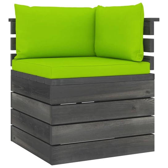 Ogrodowa sofa narożna z palet, z poduszkami, drewno sosnowe vidaXL