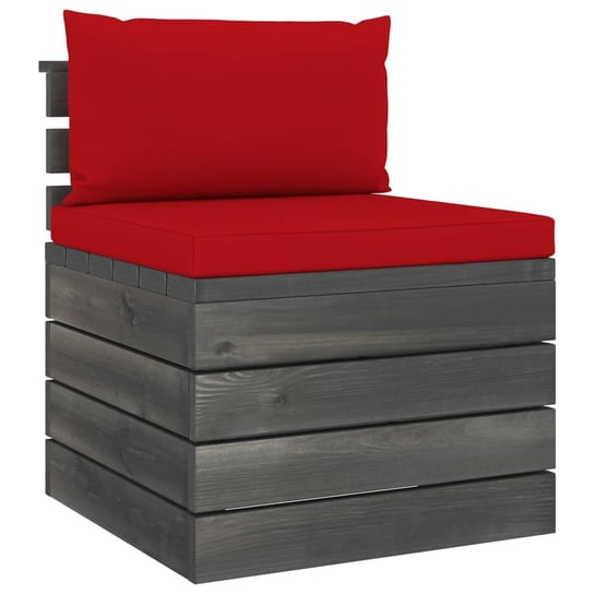 Ogrodowa sofa środkowa z palet, z poduszkami, drewno sosnowe vidaXL