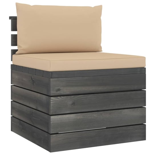 Ogrodowa sofa środkowa z palet, z poduszkami, drewno sosnowe vidaXL