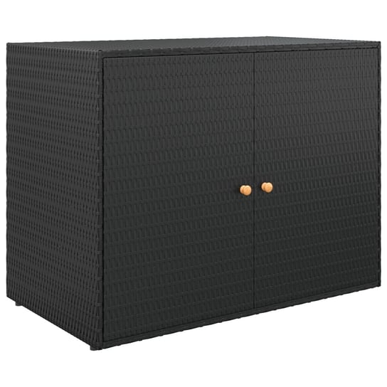 Ogrodowa szafka polirattan 100x55,5x80 czarna Inna marka