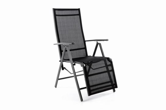 Ogrodowe aluminiowe krzesło składane z podnóżkiem RELAX - an Garthen
