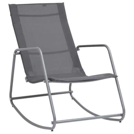 Ogrodowe krzesło bujane, szare, 95x54x85 cm, textilene vidaXL