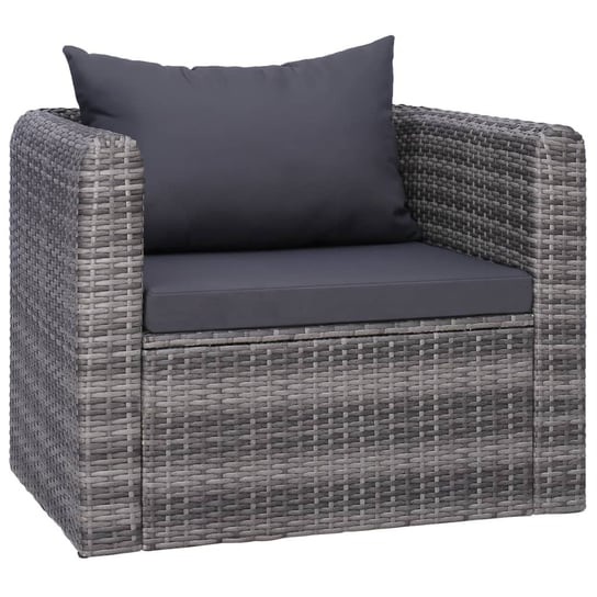 Ogrodowe krzesło z poduszką VIDAXL, szare, 1 szt. vidaXL
