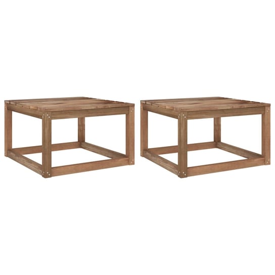 Ogrodowe stoliki z palet, 2 szt., 60x60x36,5 cm, drewno sosnowe vidaXL