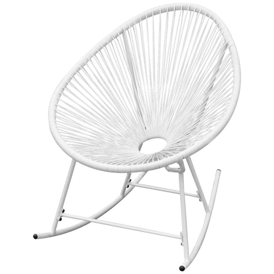 Ogrodowy fotel bujany vidaXL, biały, 90x77x72,5 cm vidaXL