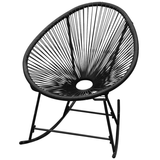 Ogrodowy fotel bujany vidaXL, czarny, 90x77x72,5 cm vidaXL