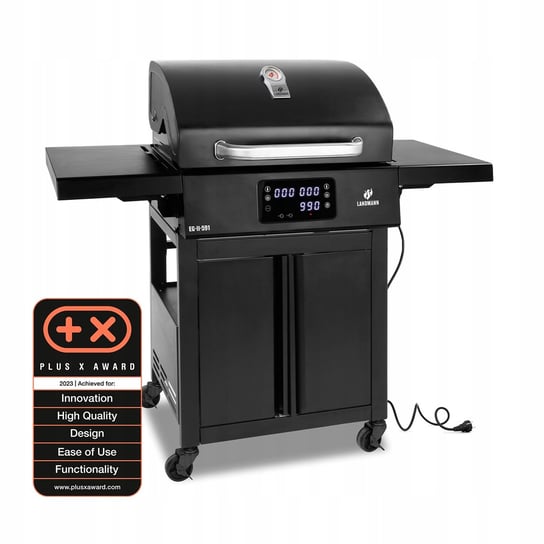 OGRODOWY GRILL ELEKTRYCZNY LANDMANN E-GRILL 3.2kW CZARNY ŻELIWNY RUSZT LANDMANN