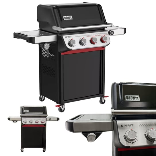 Ogrodowy GRILL GAZOWY Weber Spirit EP-435 Z POKRYWĄ grill na kółkach CZARNY Weber