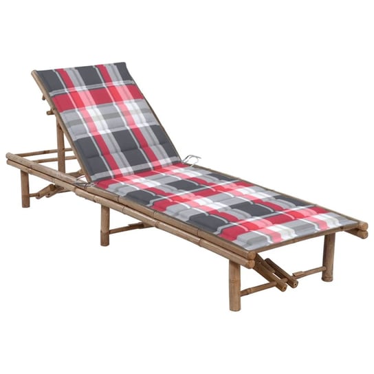 Ogrodowy leżak z poduszką, bambusowy vidaXL