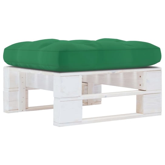 Ogrodowy stołek z palet, impregnowane na biało drewno sosnowe vidaXL