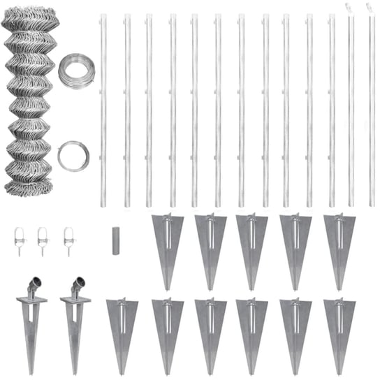 Ogrodzenie metalowe galwanizowane 25x1m, 6x6cm, 2m Zakito Europe