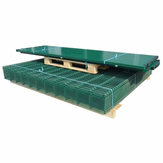 Ogrodzenie panelowe vidaXL, zestaw 2D, zielone, 1,63x2,008 m, 4 m vidaXL