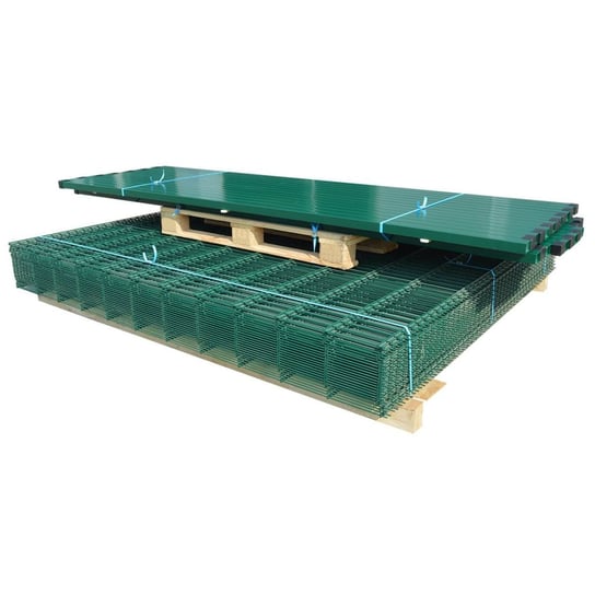 Ogrodzenie panelowe vidaXL, zestaw 2D, zielone, 1,63x2,008 m, 8 m vidaXL