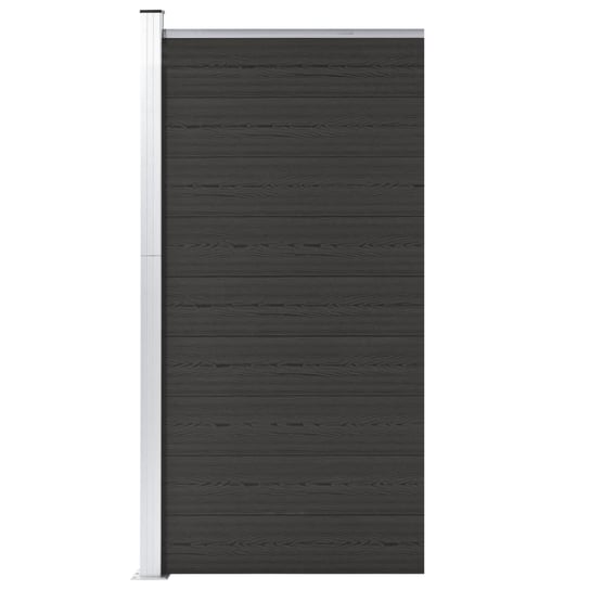 Ogrodzeniowy panel 95x186 cm, WPC, czarny / AAALOE Inna marka