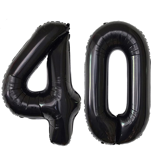 Ogromne Balony Czarne Cyfra 40 Urodzinowe100CM XXL GrandGift