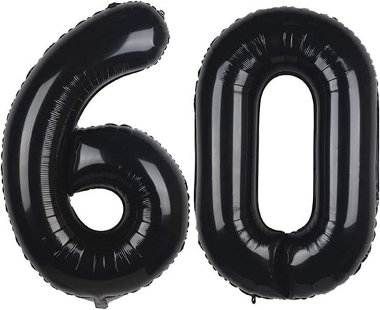 Ogromne Balony Czarne Cyfra 60 Urodzinowe100CM XXL GrandGift