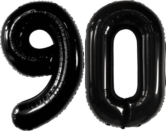 Ogromne Balony Czarne Cyfra 90 Urodzinowe100CM XXL GrandGift