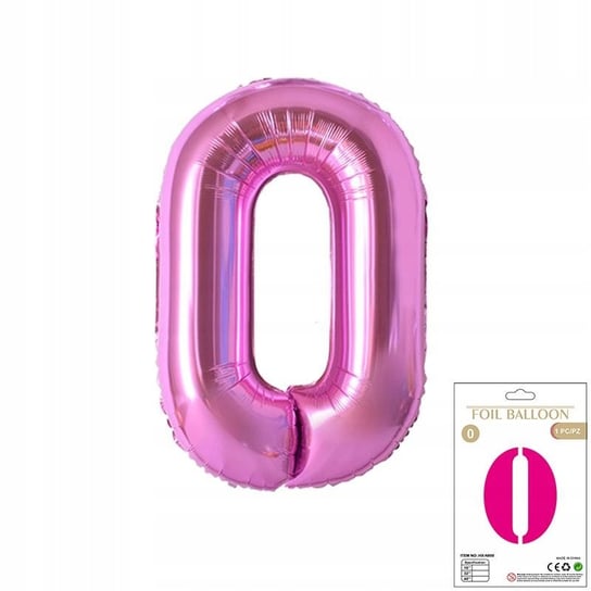 Ogromne Balony Różowy Cyfra 0 Urodzinowe 100CM XXL GrandGift