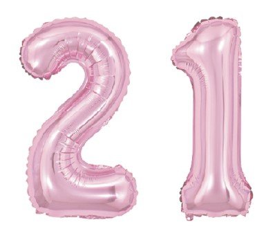 Ogromne Balony Różowy Cyfra 21 Urodzinowe 100CM ! GrandGift
