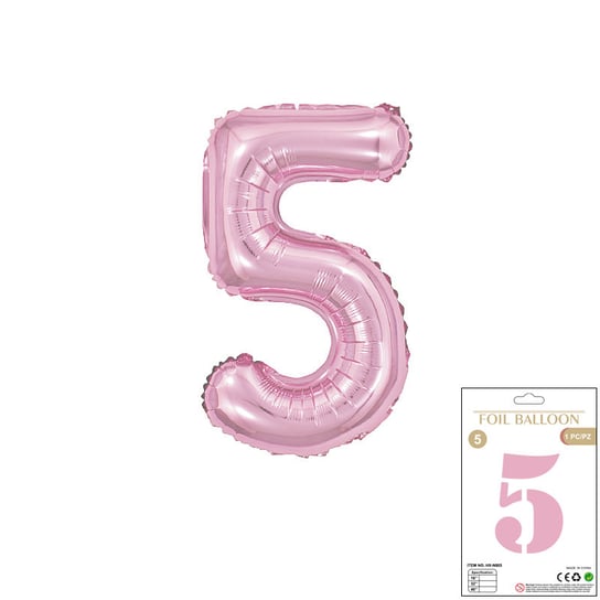 Ogromne Balony Różowy Cyfra 5 Pięć Urodzinowe WOW GrandGift