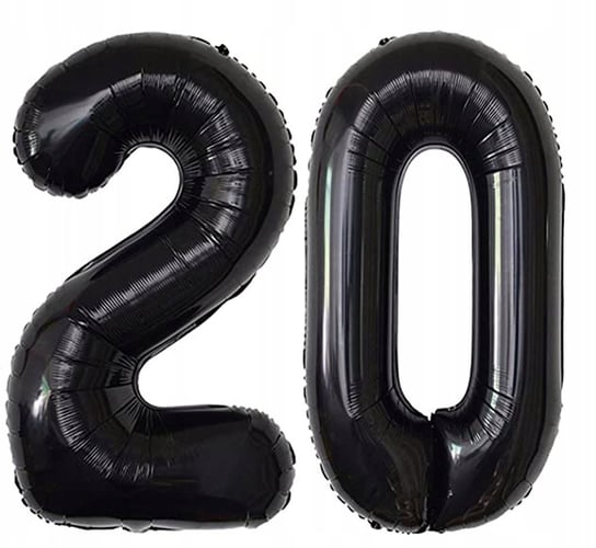 Ogromny Balon Foliowy Cyfra 20 Czarny Balony Urodziny 100 Cm Xxl Hel Inna marka