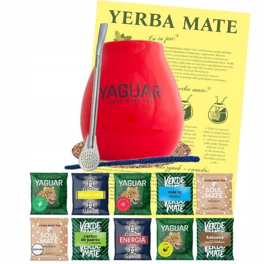 Ogromny Zestaw Startowy Yerba Mate Mix 10 x 50g Yaguar