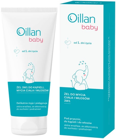OILLAN Baby Żel 3w1 do kąpieli, mycia ciała i włosów 200 ml Oillan