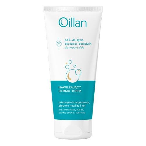 Oillan Derm Face and Body Cream, Krem nawilżający do twarzy i ciała dla dzieci od urodzenia, 200 ml Oillan