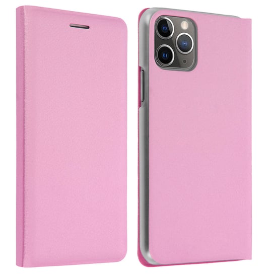 Okładka Flip Book, etui-portfel z podstawką do Apple iPhone 11 Pro Max – różowe Avizar
