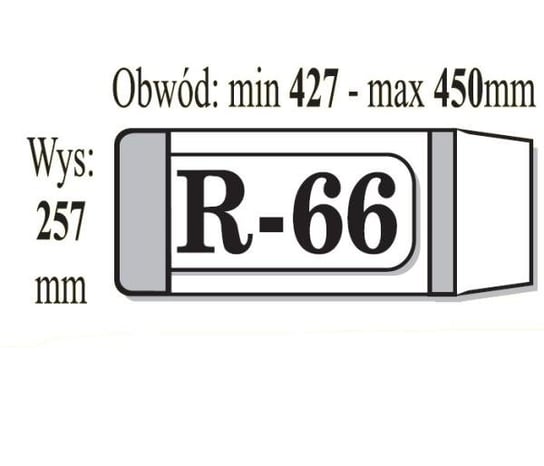 Okładka książkowa reg.R-66 wys. 257mm x obw. 427mm - 450mm p50 IKS cena za 1szt (IKS R66) IKS
