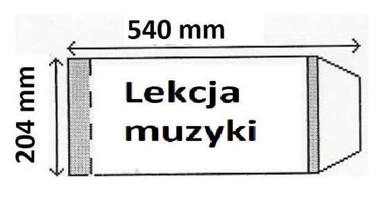 Okładka na podręcznik. Lekcja muzyki. 25 sztuk. 204x540 Mirpol