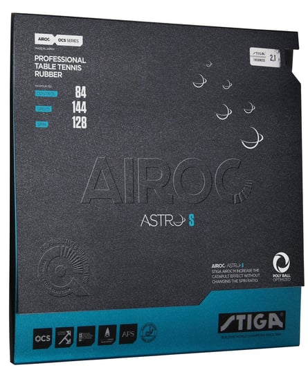 Okładzina STIGA AIROC ASTRO S 2,1 czarna, pingpong Stiga