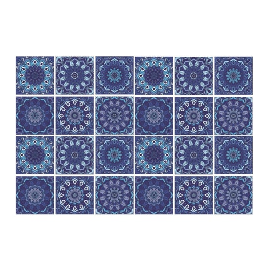 Okleina do kuchni 24szt niebieska mozaika 20x20 cm, Coloray Coloray