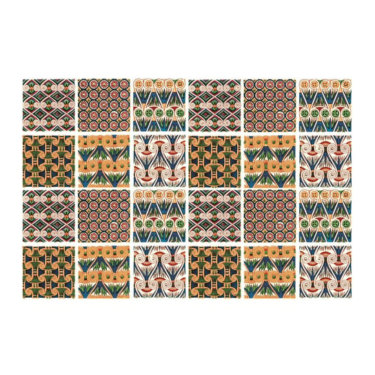 Okleina kafelkowa 24szt mozaika kwiatów 20x20 cm, Coloray Coloray