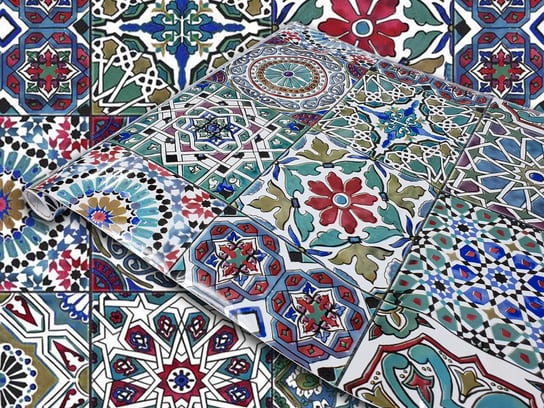 Okleina Meblowa Samoprzylepna Marokańskie Kafle Na Meble Szafę Regał 67x150 DecoMeister