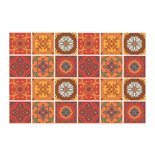 Okleina na kafle 24szt marokańska mozaika 20x20 cm, Coloray Coloray