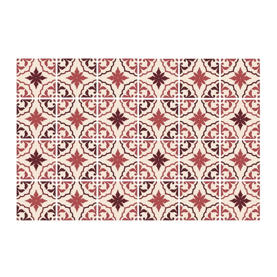 Okleina na kafle modne 24szt różowy aliaż 20x20 cm, Coloray Coloray