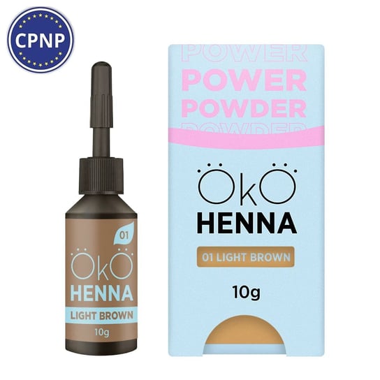 OKO Power Powder, Henna do brwi, nr 01 light brown, 10 g OKO