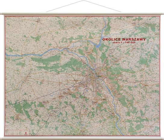 Okolice Warszawy mapa ścienna drogowa 1:100 000, Jokart Jokart