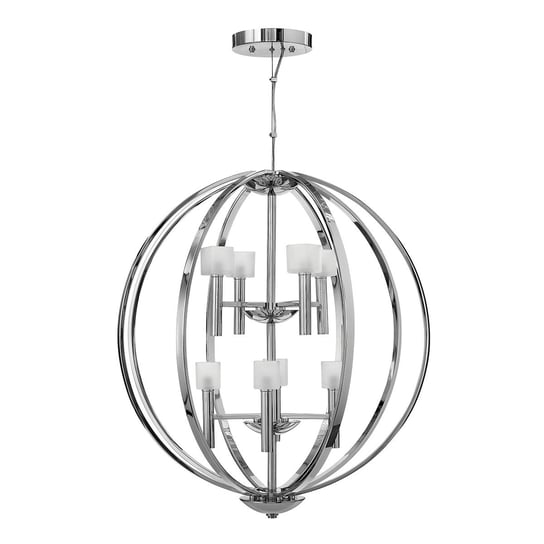 Okrągła lampa wisząca QN-MONDO8 okrąg geometryczna chrom Inna marka