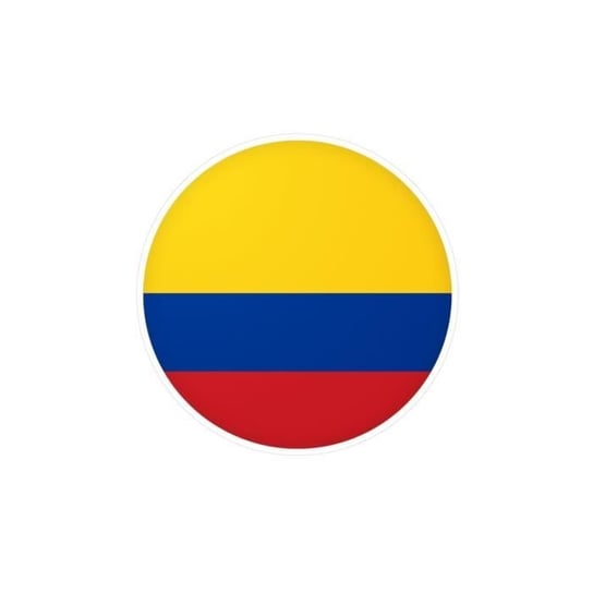Okrągła naklejka Flaga Kolumbii 5 cm po 1000 sztuk Inny producent (majster PL)