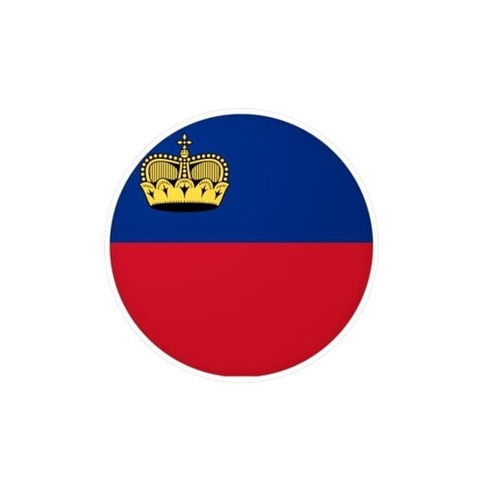 Okrągła naklejka Flaga Liechtensteinu w kilku rozmiarach Inny producent (majster PL)