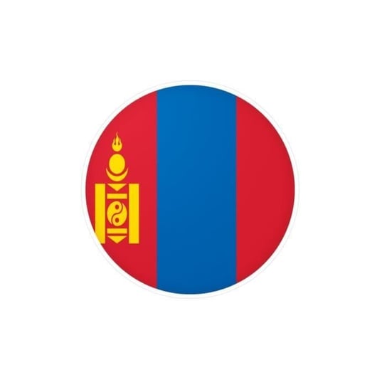 Okrągła naklejka Flaga Mongolii 6 cm po 1000 sztuk Inny producent (majster PL)